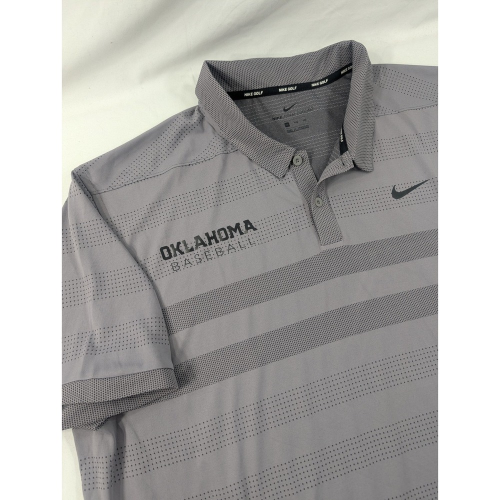 NIKE Golf Zonal Cooling Oklahoma Sooners Baseball Team Issued Polo Shirt XXL